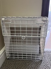 FOLDING CAGE MAIL/LETTER BOX-WHITE METAL-SPACE SAVING-NEXT DAY POST-LONDON