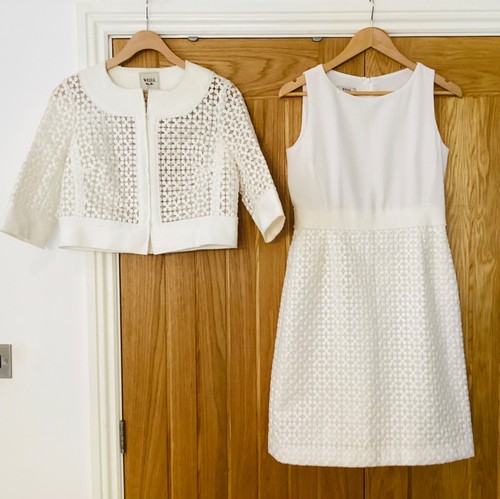 Weill ivory white suit dress