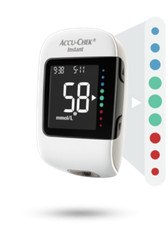 ACCU-CHEK INSTANT BLOOD GLUCOSE METER,LANCING DEVICE,LANCETS,POUCH,TEST STRIPS