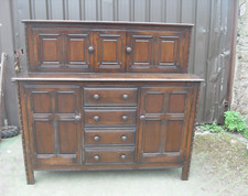 Vintage  Old Charm Dresser  Side board Cupboard Drawers Mahogany Oak
