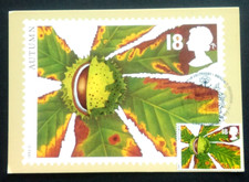 1993 FOUR SEASONS (AUTUMN) 18p P.H.Q. WITH A COMMEMORATIVE F.D.I. #00223