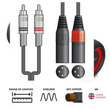 Chord 2 x Male XLR to 2 x RCA