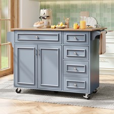 Kitchen Island w/ Drop Leaf, 5