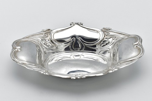 Antique solid silver dish - solid,