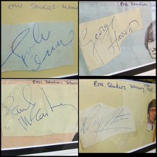 The Beatles Autographs Set 1965 Hand Signed Verified COA John Paul George Ringo