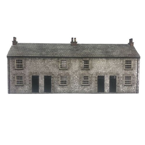 Terraced cottages house - cottages/house, laser
