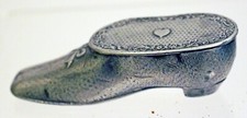 19 Century ENGLISH PEWTER Shoe Snuff Box