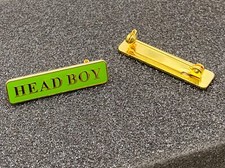 Head Boy rectangle enamel
