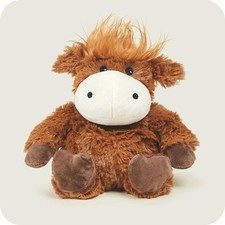 Warmies Brown Highland Cow - Microwavable Heatable 13” Soft Toy
