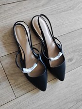 charles and keith shoes Roxane Slingback Mary Jane Flats - Black EU 38  uk5