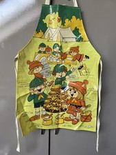 Vintage Childs Oilcloth PVC Apron Pinny Boy Scouts & Girl Guides Cook Out Design