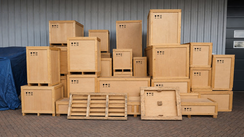 Wooden crates for shipping