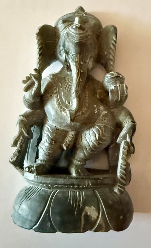 Ganesh hand carved green gray - hand,