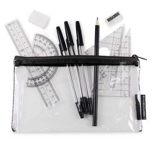 Clear exam pencil case - exam,
