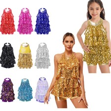 UK Women Girls Fringe Dress