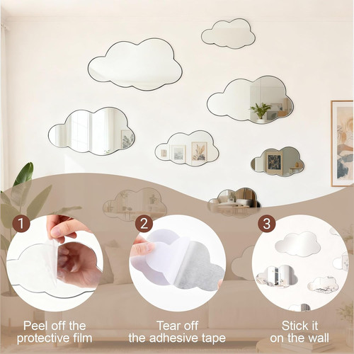 Acrylic cloud mirror - cloud, wall