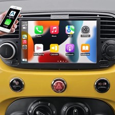 For Fiat 500 2007-2015 Apple CarPlay Car Radio Android 13 GPS NAVI WIFI RDS BT