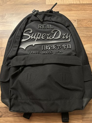 Superdry black backpack - black, new