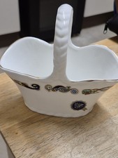 Vintage Royal Tara Fine Bone China Celtic Book of Kells Basket, Made in Ireland
