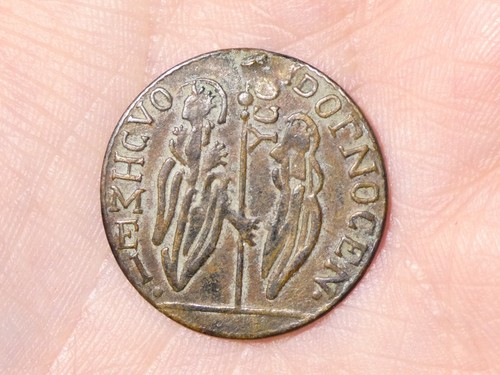19thc brass token ducat john - token,