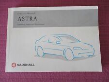 VAUXHALL ASTRA (2001 - 2005) OWNERS MANUAL - HANDBOOK INC CONVERTIBLE & COUPE