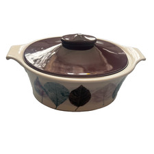 3 Portmeirion Dusk Cookware/Serving Items Casserole, Round & Oval Dishes