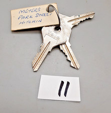 3 Vintage Small Obsolete Keys -For the Parking Meters Park Street Hitchin  No 11