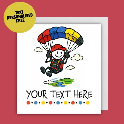 Personalised stickmen card - personalised,