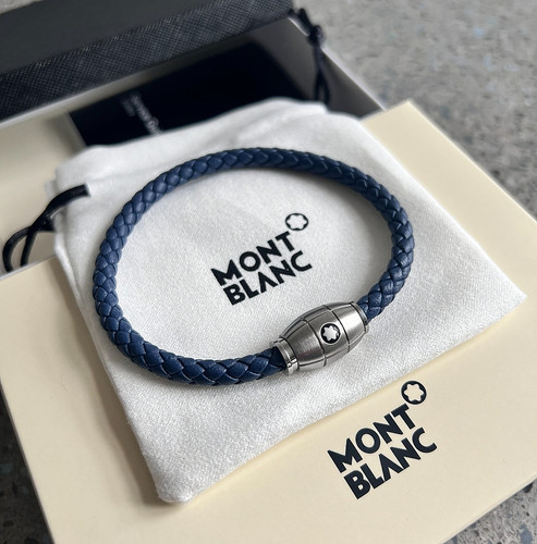Nwt montblanc steel bracelet - montblanc,