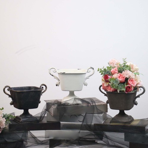 Iron flower pot container - iron,