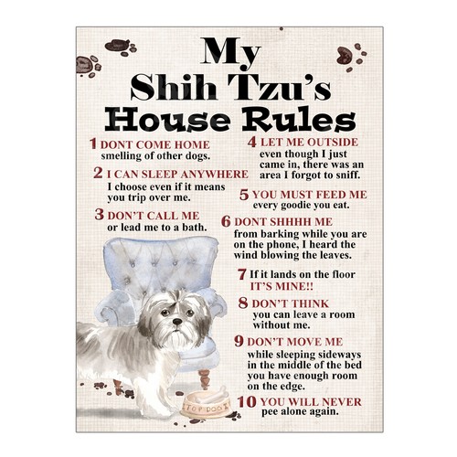 Shih tzu house rules - my, tzu's