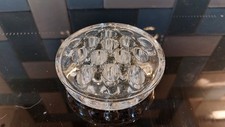 Vintage clear glass - clear, hole