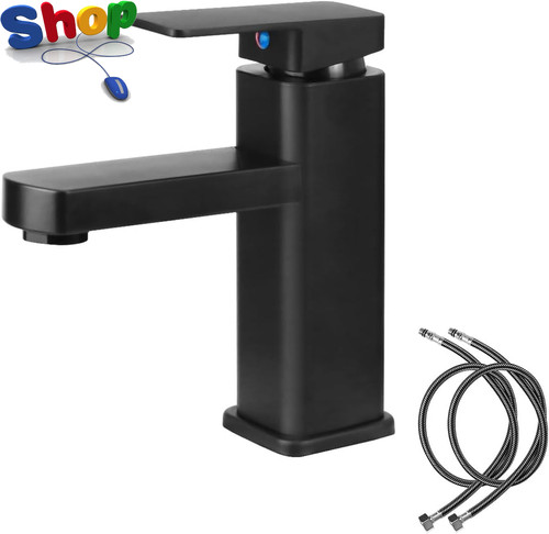 Uzepie black bathroom - black, taps