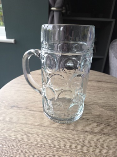 Vintage dimpled stein glass - vintage,