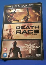 Wanted / Death Race / Doomsday DVD 2009 3-disc Movie Set Super Action Films
