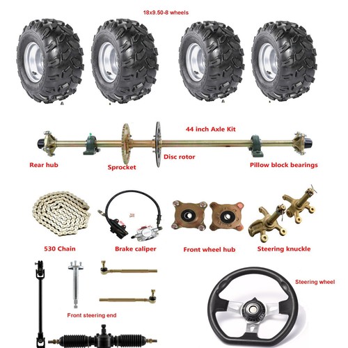 Complete rear axle kit - rear,