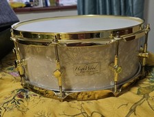Highwood Maple Snare 14x5.5 Boutique Custom Gold Hardware with Ludwig Case