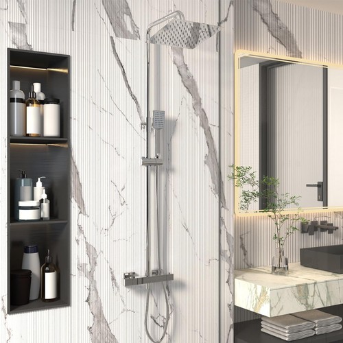 Thermostatic shower mixer twin - thermostatic,