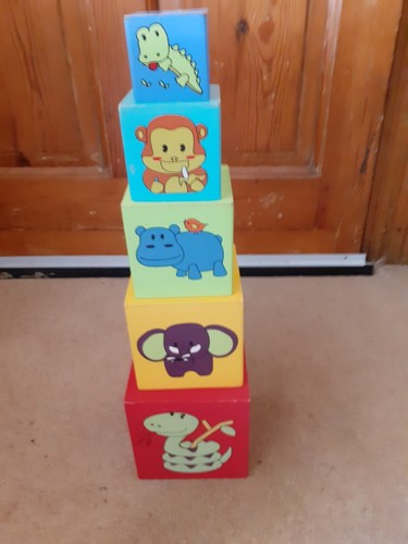 Wooden stacking nesting - 5,