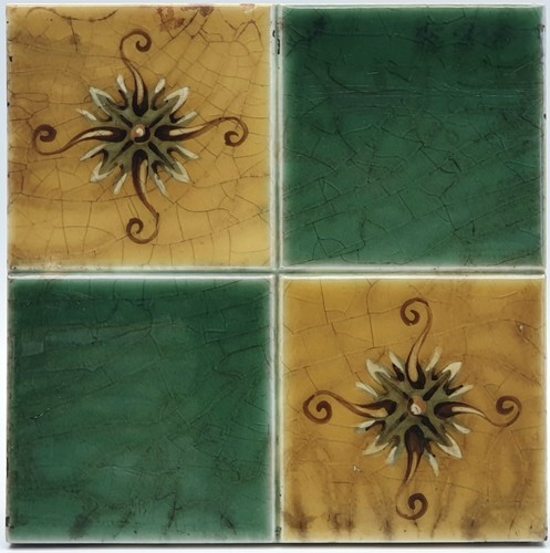 Antique fireplace tile sherwin - tile,