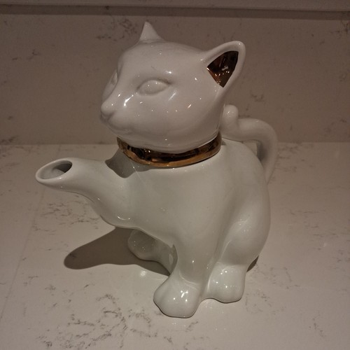 Cat teapot porcelain - cat, &
