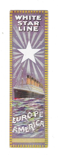 White star line bookmark - white,