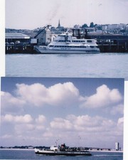 A 039 ISLE OF WIGHT -  2 PHOTOS OF SHIPPING - COPIED FROM ORIGINAL SLIDES