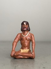 Lead Toy Figure. Unusual Bearded Man In Cross Legged Pose ???.1/32. 