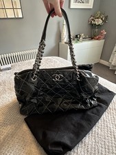 Chanel Tote Bag Black Leather
