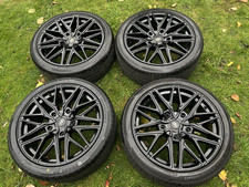GLOSS BLACK 20" FORD TRANSIT CUSTOM LIMITED SPORT ALLOYS WHEELS TYRES
