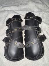 Pair Black Leather Tendon