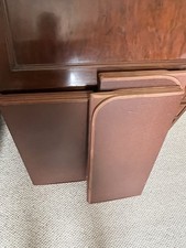 LARGE HEAVY DUTY BROWN FOLDING TABLE PROTECTOR PAD-3 PC 216 X 130CM