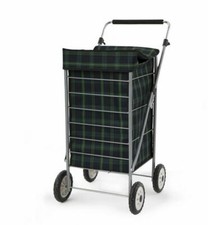 4 Wheel Folding Shopping Mobility Trolley Bag Cart Market Laundry 40-60L Storage