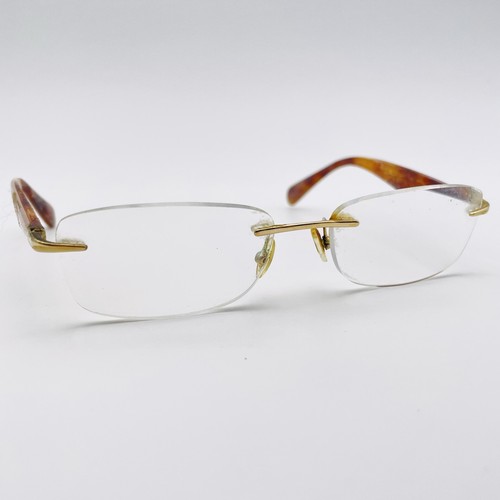 Prada eyeglasses gold rimless - gold,